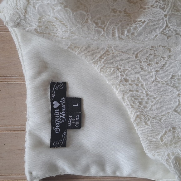 Sequin Heart Lined Lace Stretch Shift 3/4 Sleeve Chic Fitted Formal Dress - Picture 5 of 10